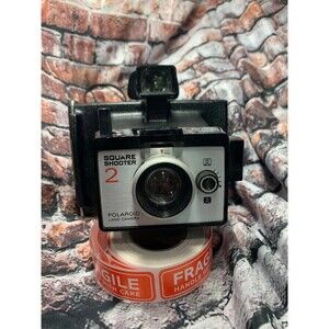 Vintage Polaroid Square Shooter Land Camera With Wrist Strap Collection Untested